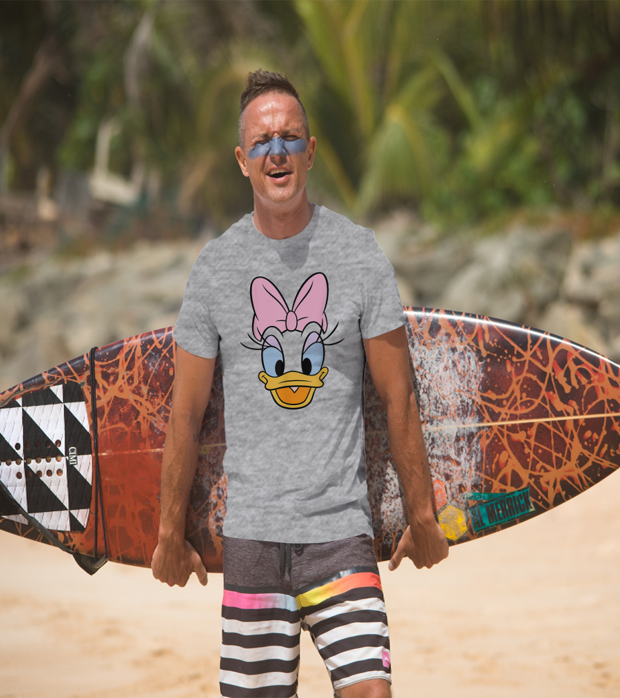 Disney Daisy Duck Pink Bow Face T-Shirt