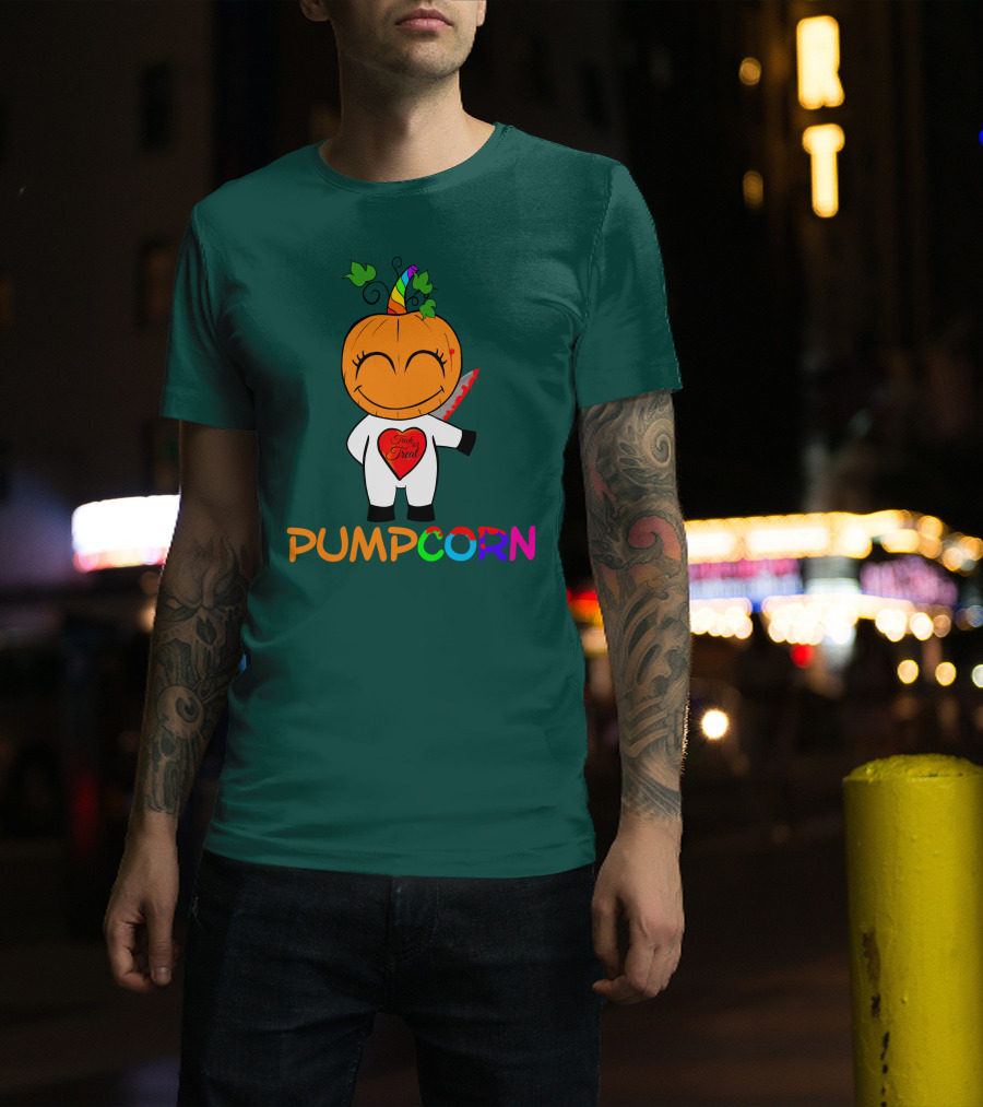 Pumpcorn Trick Or Treat Pumpkin Unicorn T-Shirt