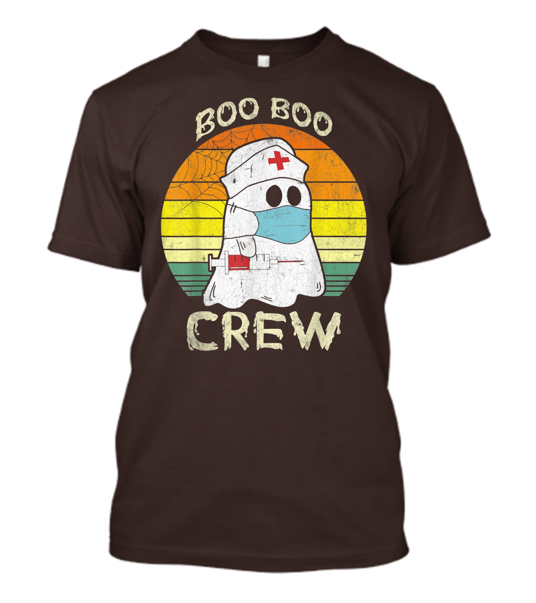 Boo Boo Crew Ghost Nurse With Mask And Syringe T-Shirt