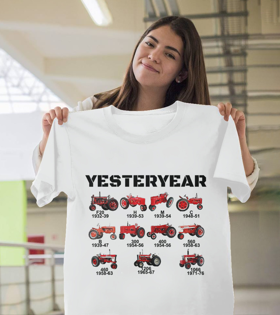 Yesteryear F20 H M C B A 400 300 560 460 206 1066 Vintage Red Tractor Series T-Shirt
