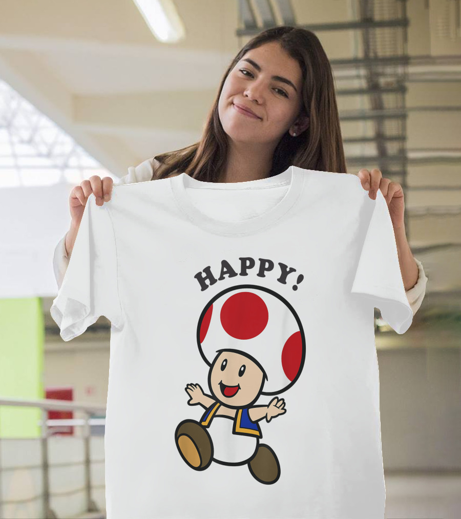Happy Super Mario Toad T-Shirt