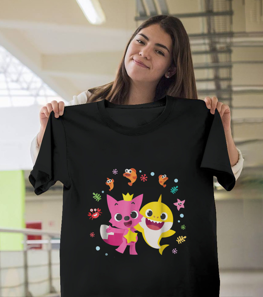 Pinkfong and Baby Shark Sea Adventure with Fish and Starfish T-Shirt