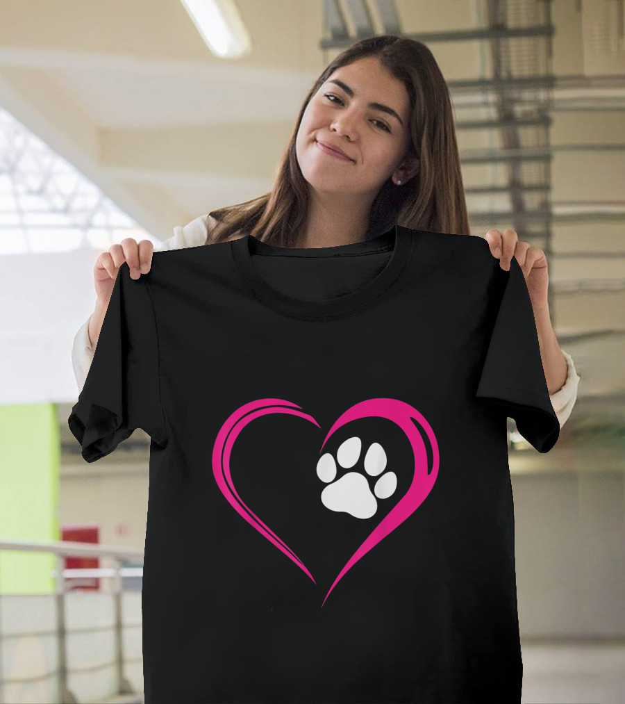 Cat Dog Heart Paw Love T-Shirt