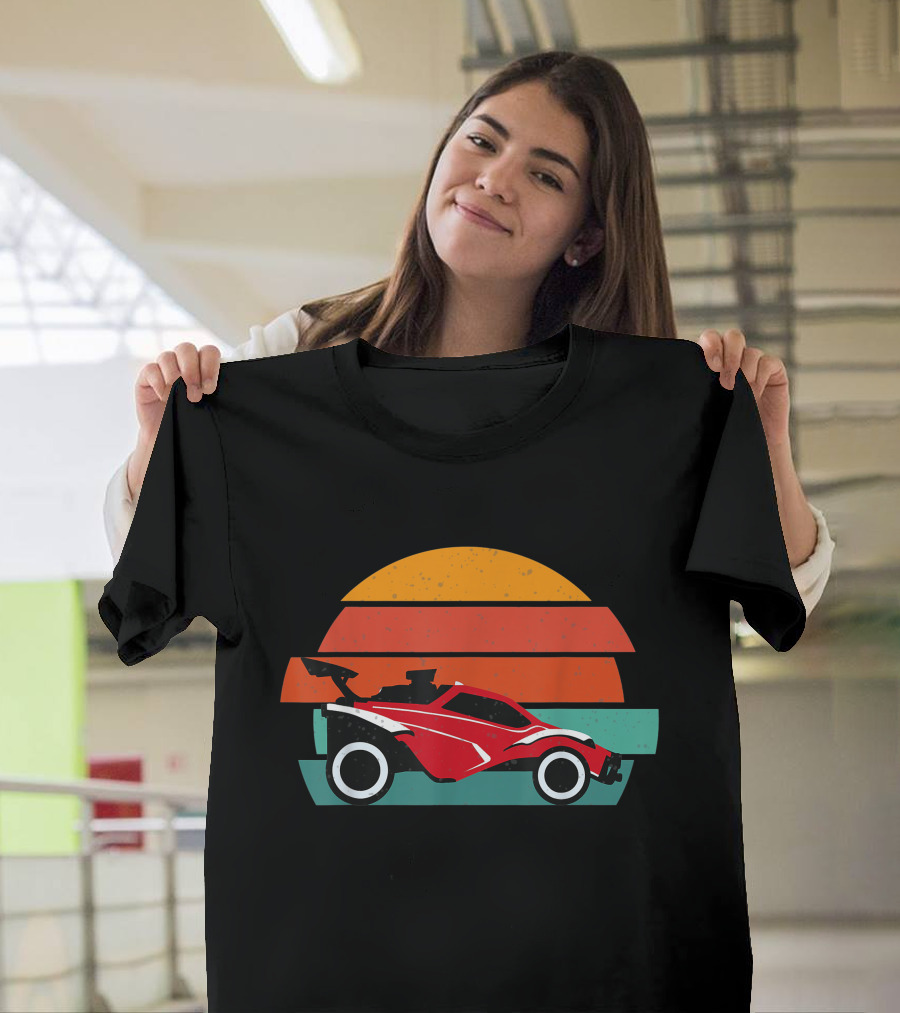 Rocket League Race Car Retro Sunset T-Shirt