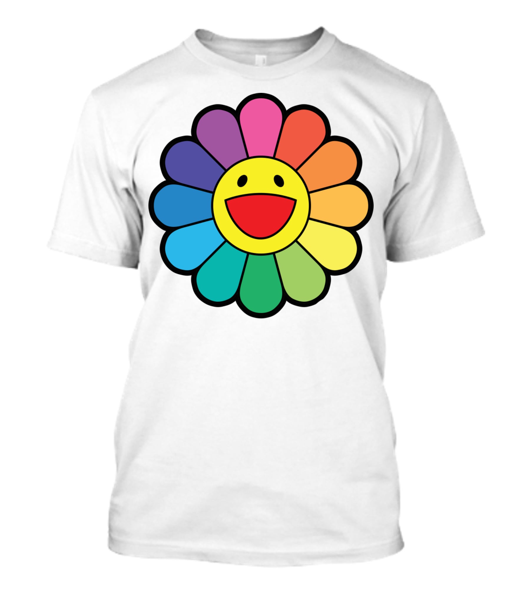 Takashi Murakami Smiling Flower Rainbow Colors T-Shirt