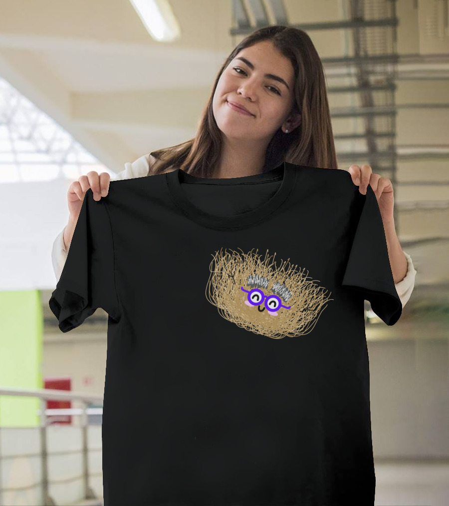 Grandpa Tumble Cute Cartoon Tumbleweed with Glasses and Eyebrows T-Shirt