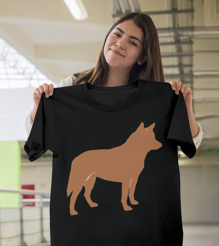 Australian Cattle Dog Silhouette Red Clay Coloring T-Shirt
