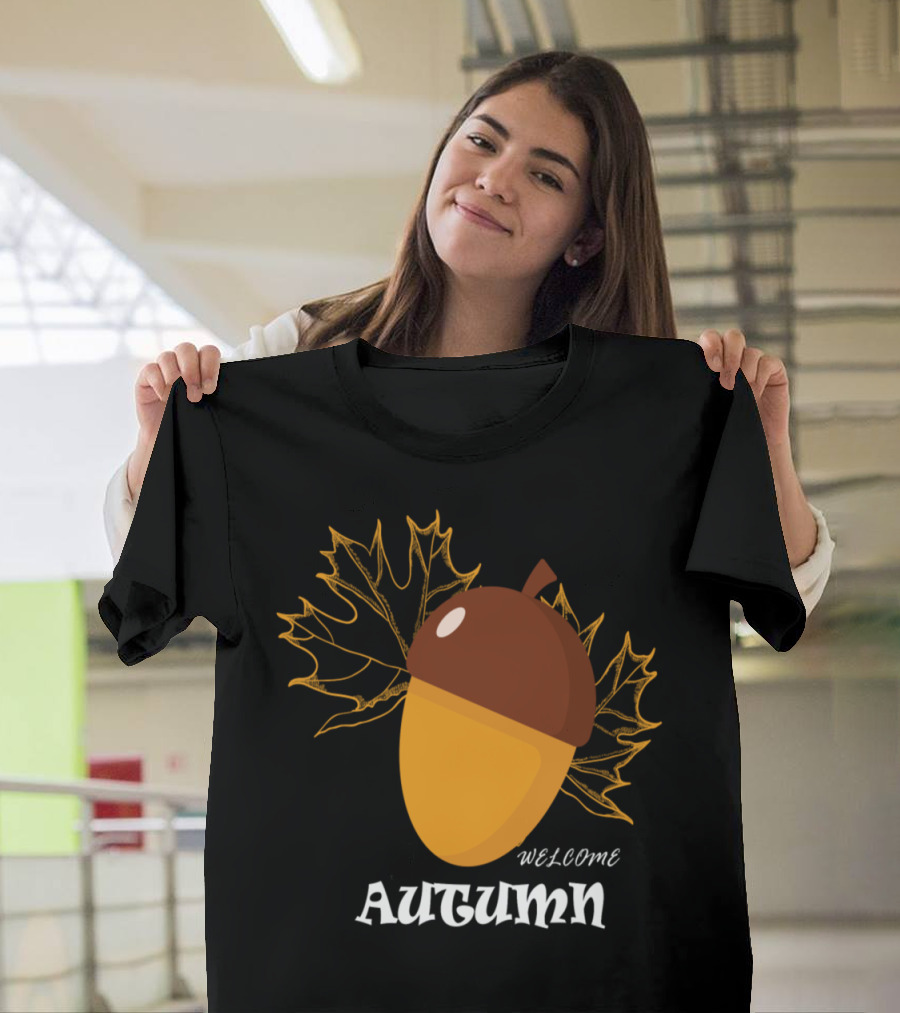 WELCOME AUTUMN ACORN AND LEAVES 2400X3200 T-Shirt