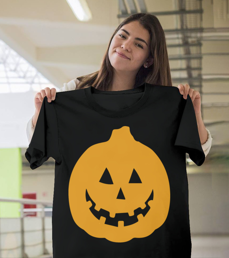 Funny Halloween Pumpkin Smiley Face Jack-O'-Lantern T-Shirt