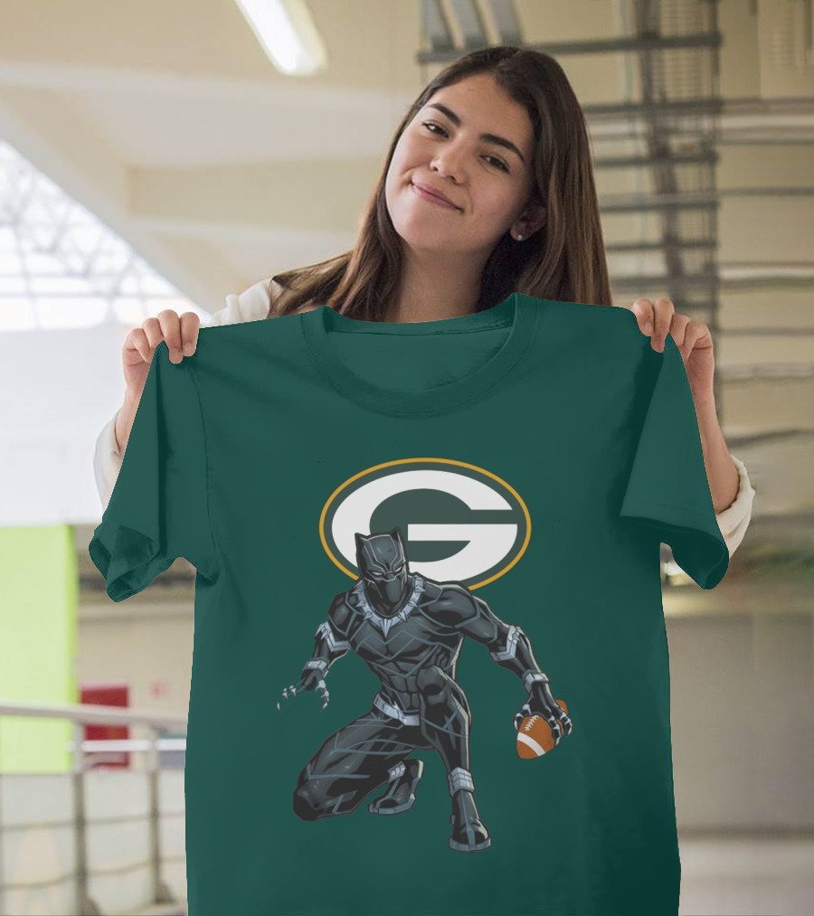 Green Bay Packers Wakanda Football Panther T-Shirt