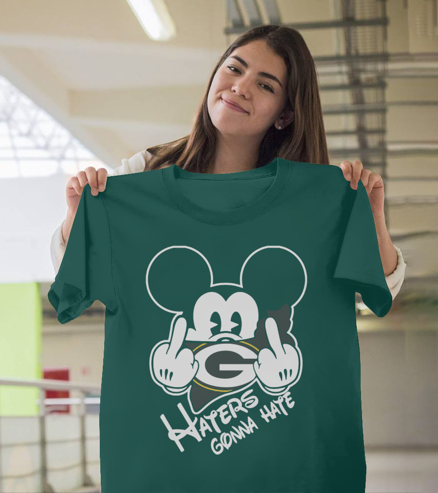 Packers Haters Gonna Hate Mouse Hands T-Shirt