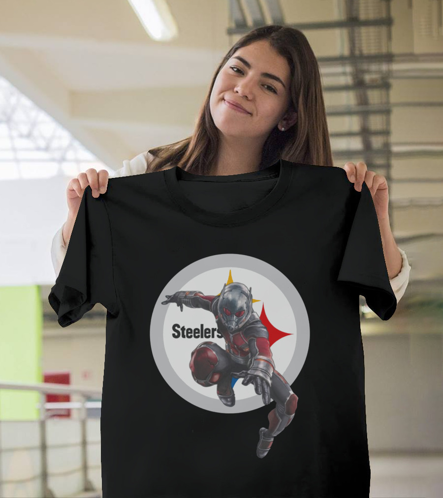 Pittsburgh Steelers Ant-Man Marvel Crossover T-Shirt