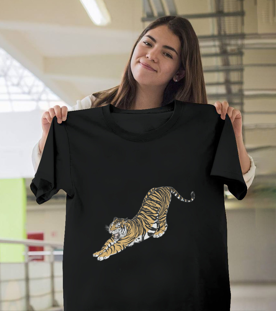 Lazy Tiger Fierce Stretch Iconic Wildlife T-Shirt