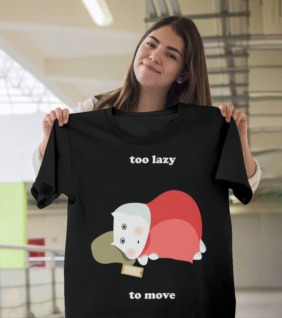 Too Lazy to Move Hippo Blanket Nap T-Shirt