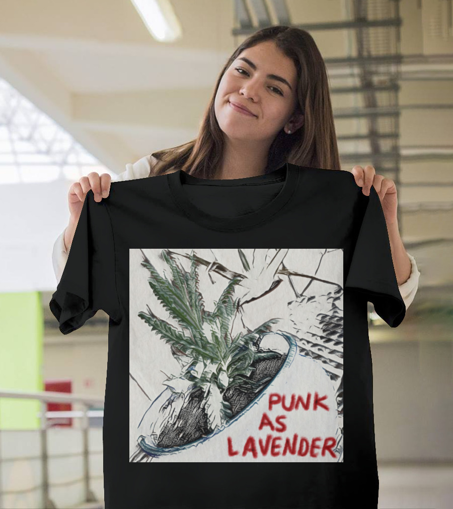 Punk as Lavender Edgy Plant Art with Bold Botanical T-Shirt