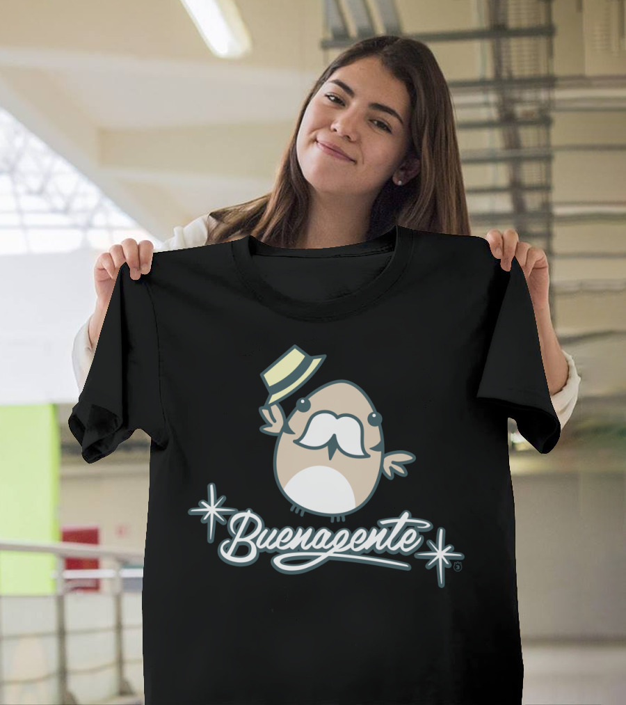 Gentleman Bird With Mustache and Hat Buenagente T-Shirt