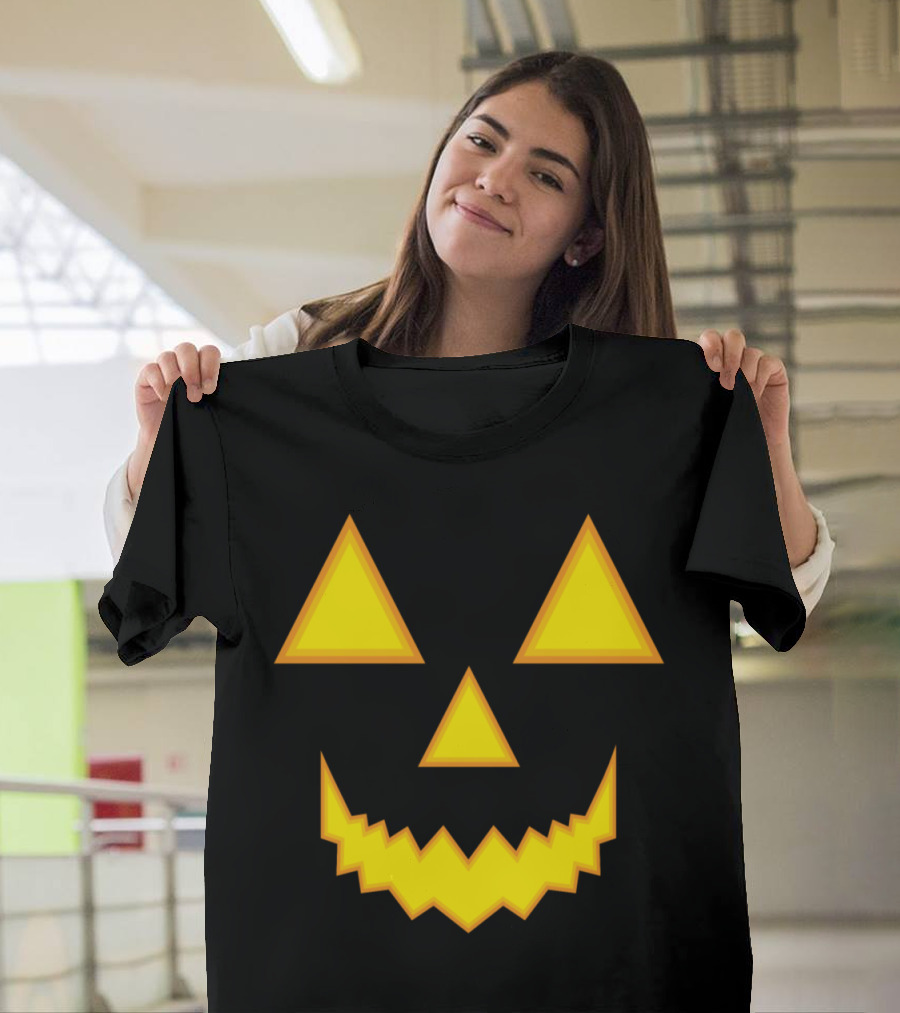 Pumkin Lantern Jack-O'-Lantern Face Halloween T-Shirt