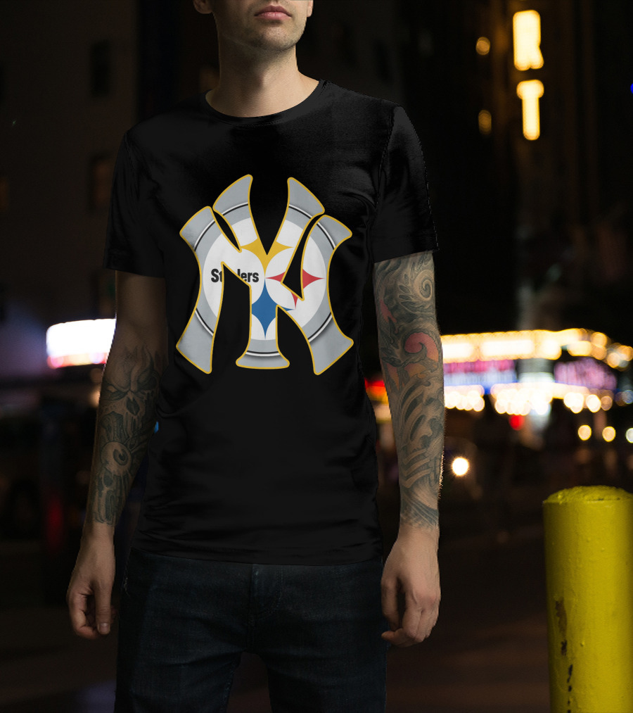 Yankees Steelers New York's Logo Fusion T-Shirt