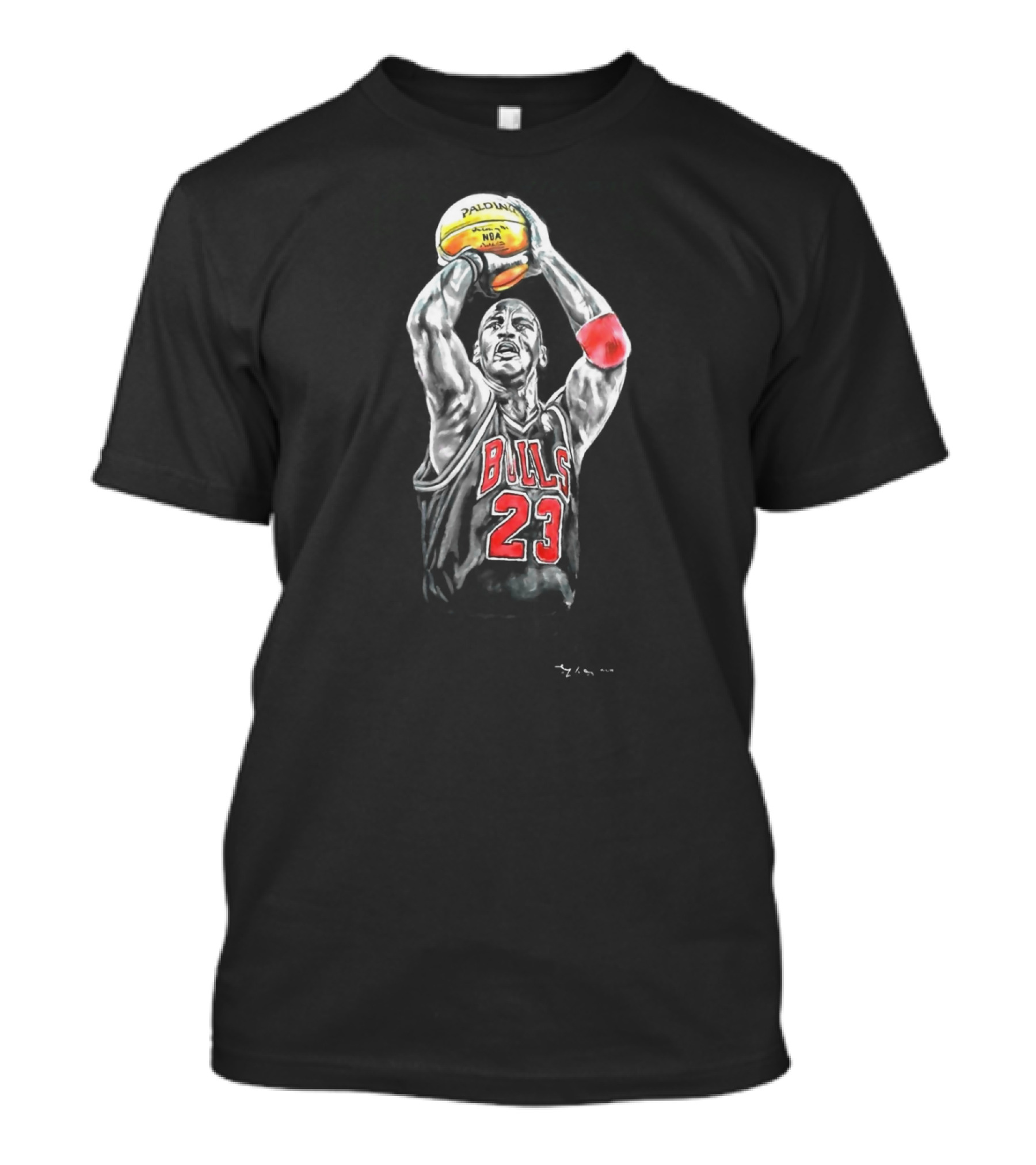 Bulls 23 Basketball Legend Palming NBA Ball T-Shirt