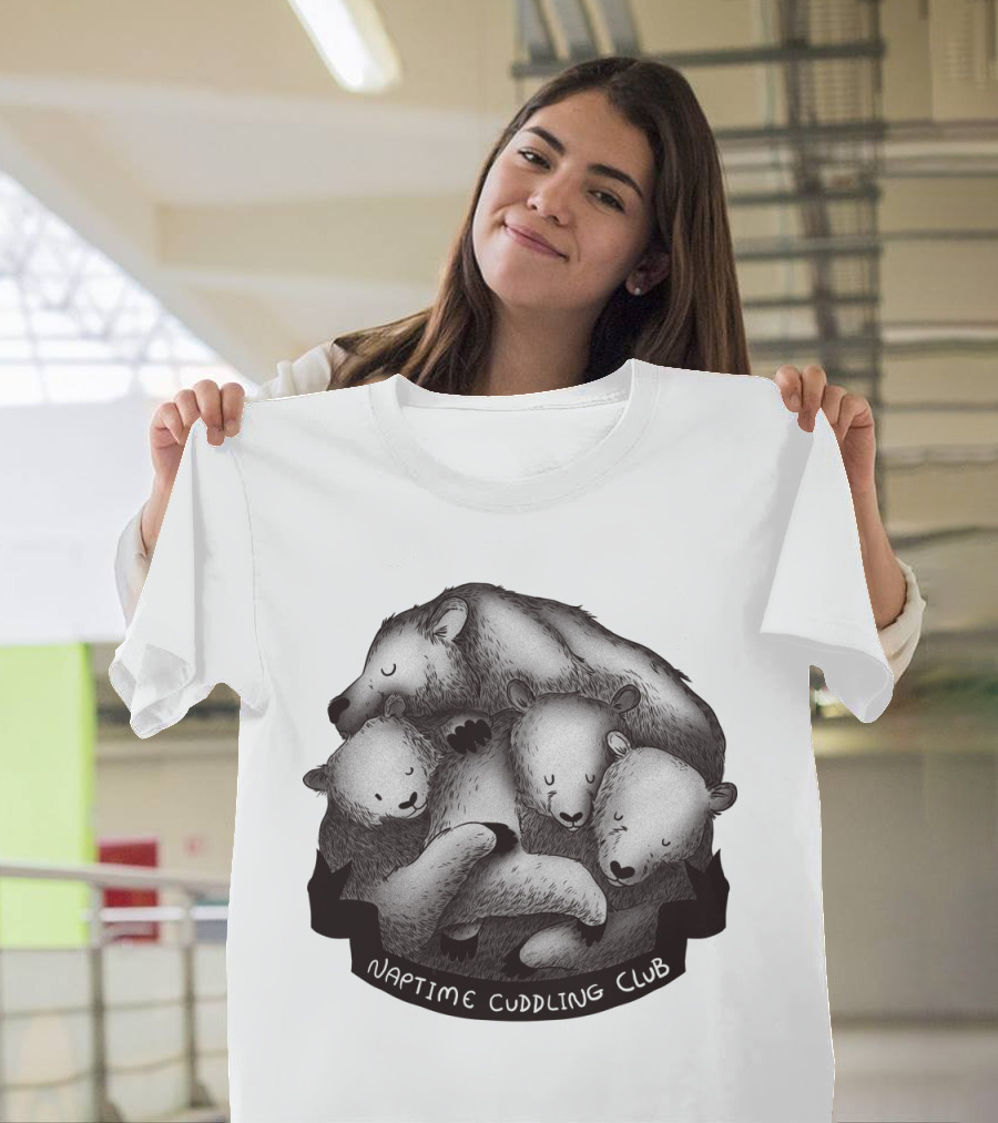Naptime Cuddling Club Bear Family Snuggle T-Shirt