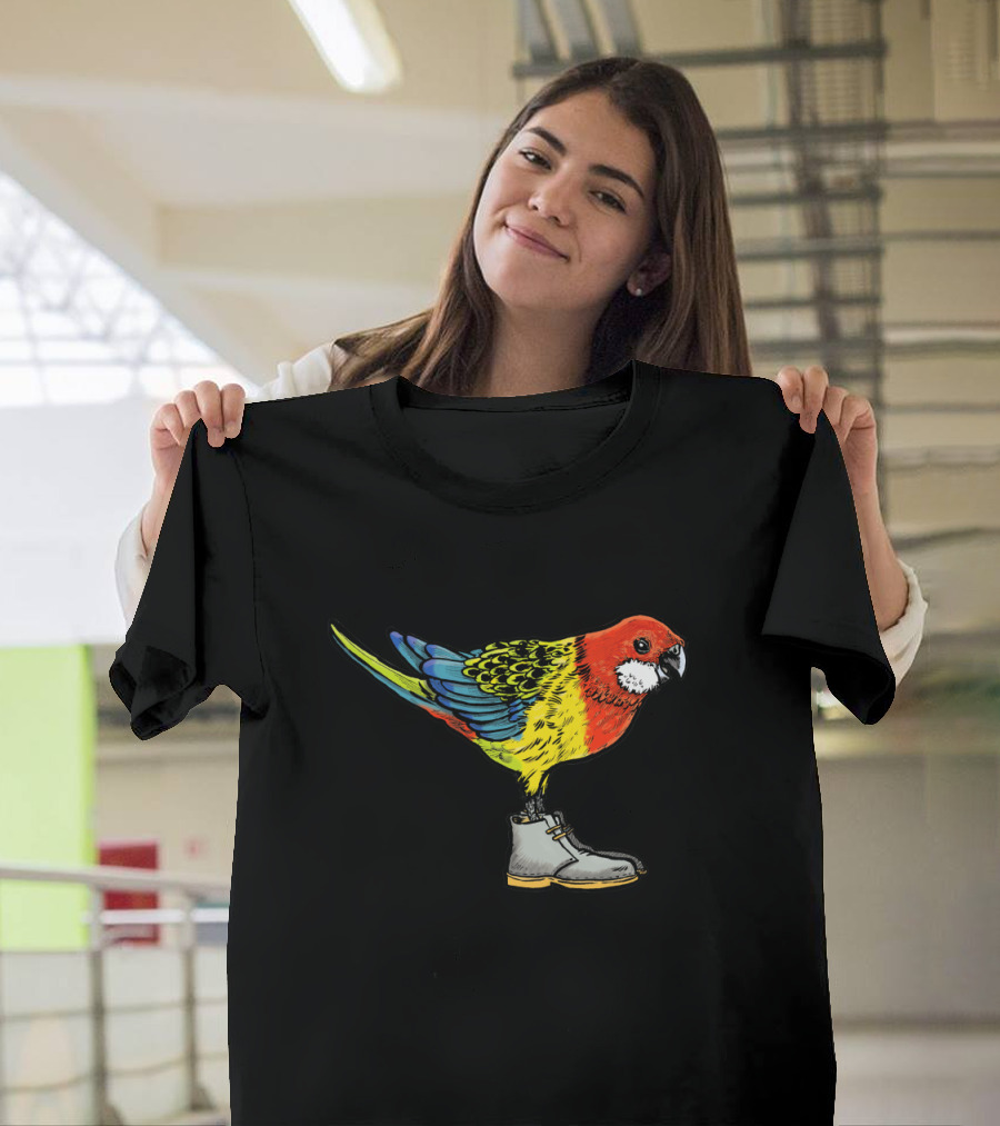 Rosella Parrot Wearing Boots T-Shirt
