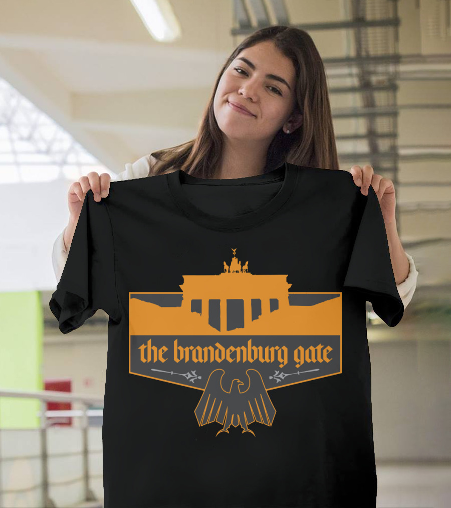 The Brandenburg Gate Silhouette Eagle Crest Emblem T-Shirt