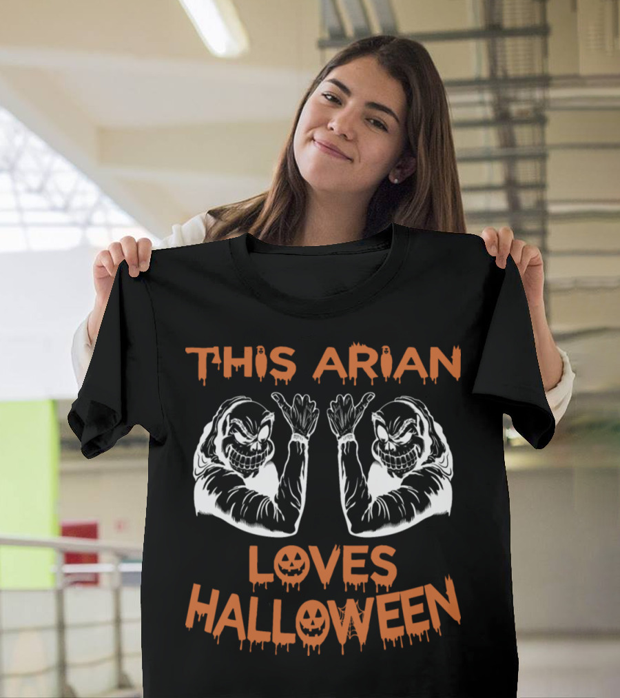 Arian Halloween Enthusiast with Pumpkin Ghost T-Shirt