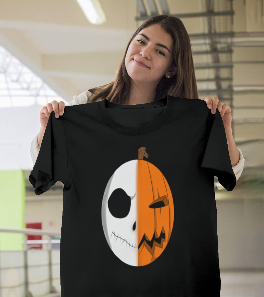 DemiPumpkin Jack O' Lantern Skull Fusion T-Shirt