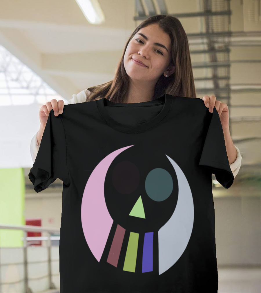 Simple Pumpkin Skull Icon Multicolor T-Shirt