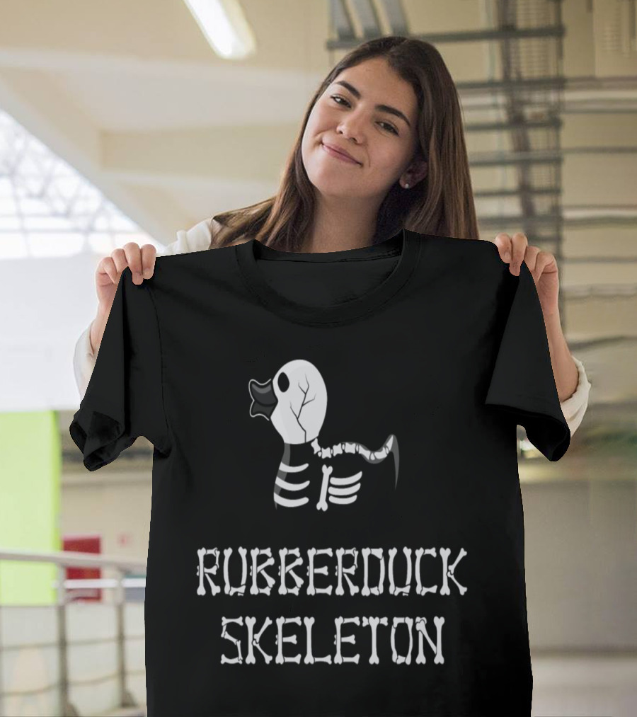 Rubberduck Skeleton Anatomy Cracked Skull and Bones T-Shirt