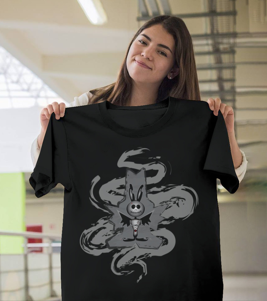 Rokko Horror Halloween Bunny Skeleton Vampire Rabbit MBO Grave T-Shirt
