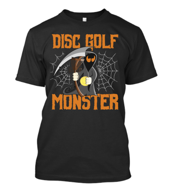 Disc Golf Funny Halloween Grim Reaper Disc Golf Monster T-Shirt