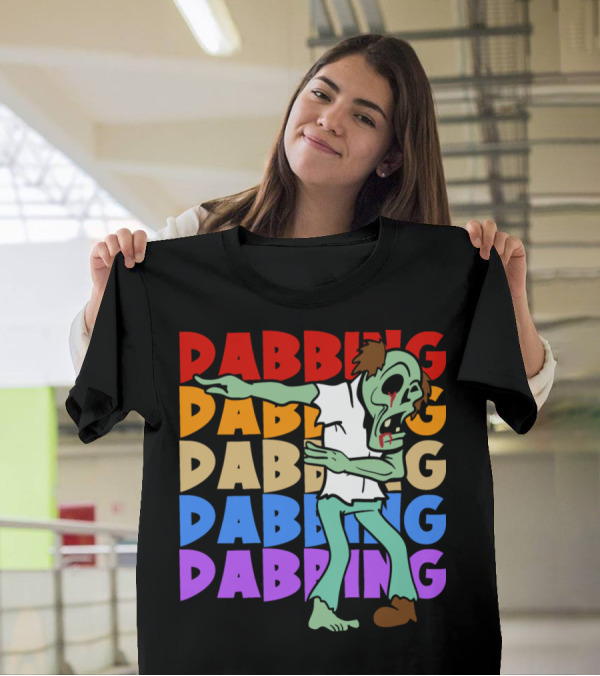 Retro Vintage Halloween Dabbing Dab Monster Zombie T-Shirt