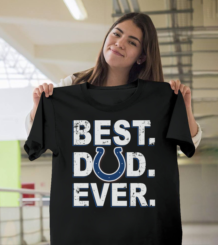 Best Dad Ever Colts Horseshoe T-Shirt