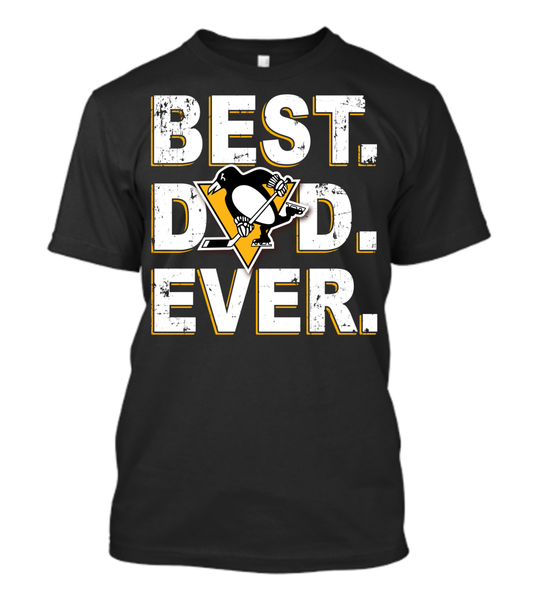 Best Dad Ever Pittsburgh Penguins Hockey Fan T-Shirt