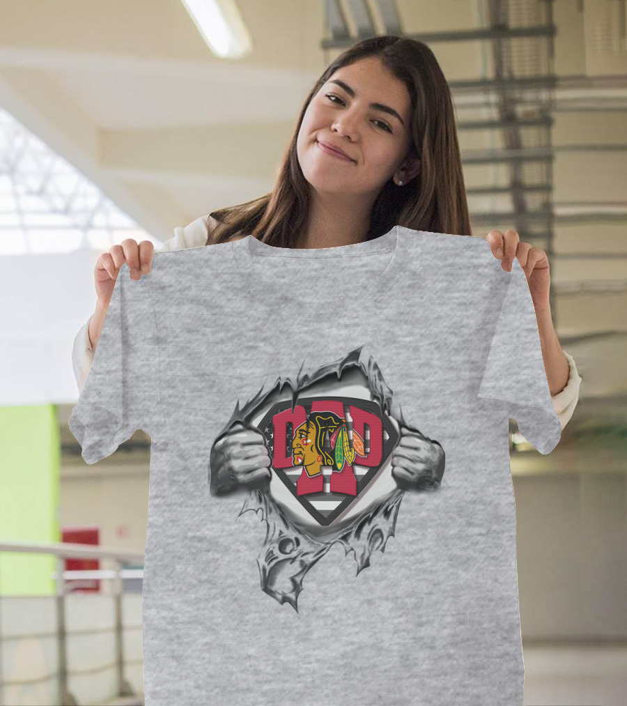Chicago Blackhawks Superdad Hero T-Shirt
