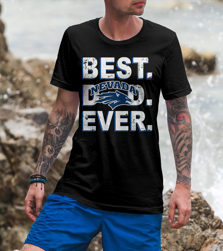 Best Nevada Dad Ever Wolf Pack T-Shirt