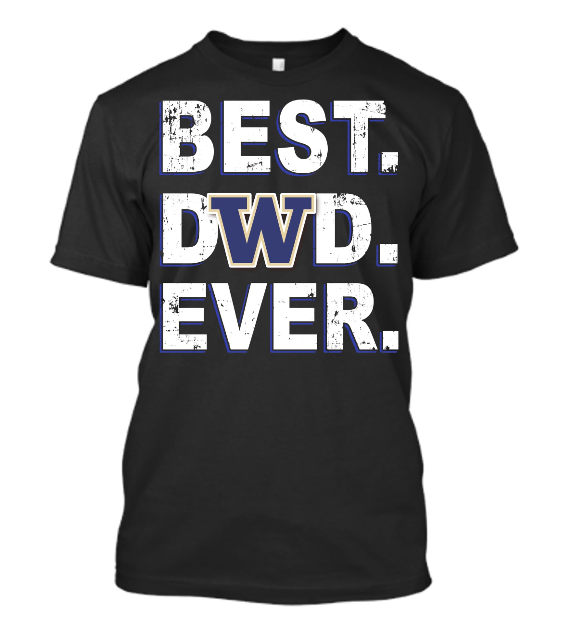 Best Dad Ever Washington Huskies Block Letters T-Shirt