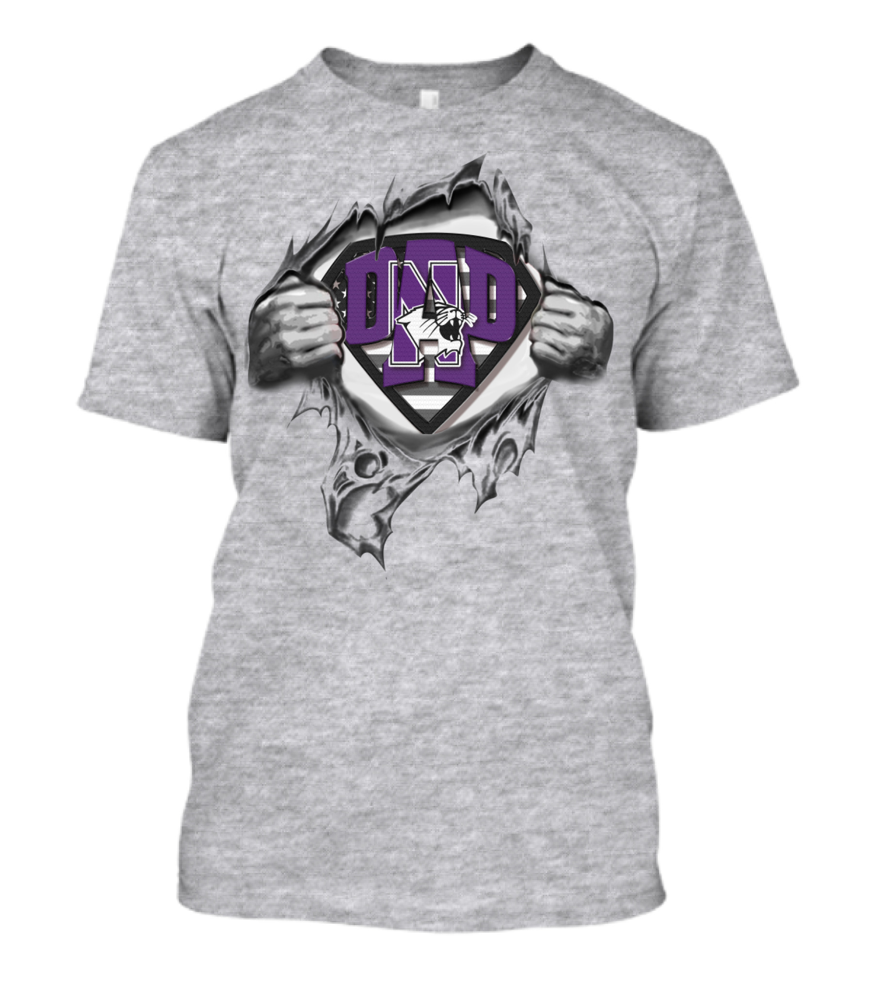 Superdad Dad Northwestern Wildcats N T-Shirt