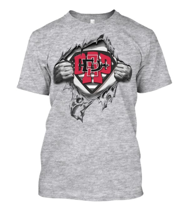 Superdad San Diego State Aztecs Logo Symbol Hands Illusion T-Shirt