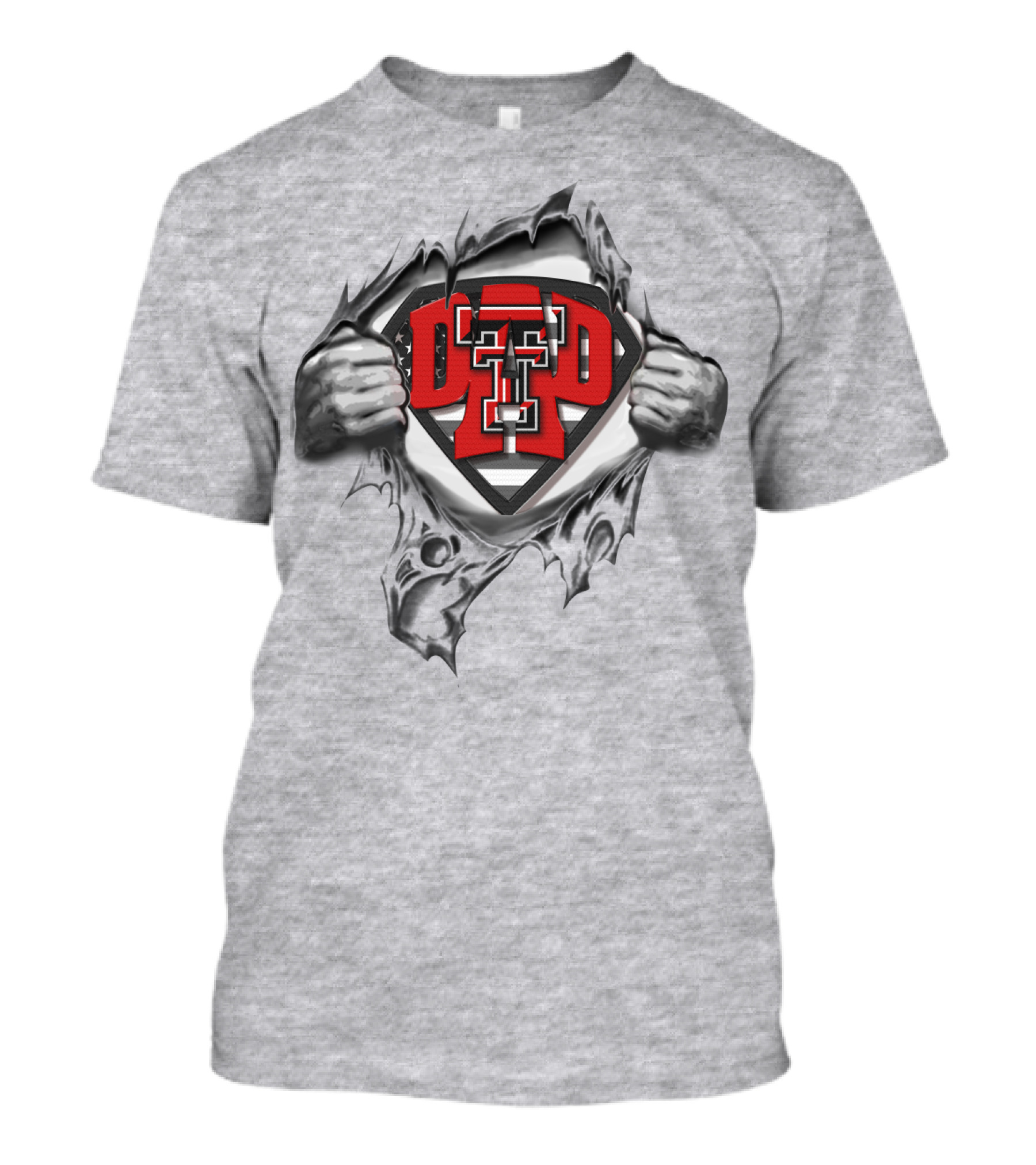 SUPERDAD Texas Tech Red Raiders TTU Superhero T-Shirt