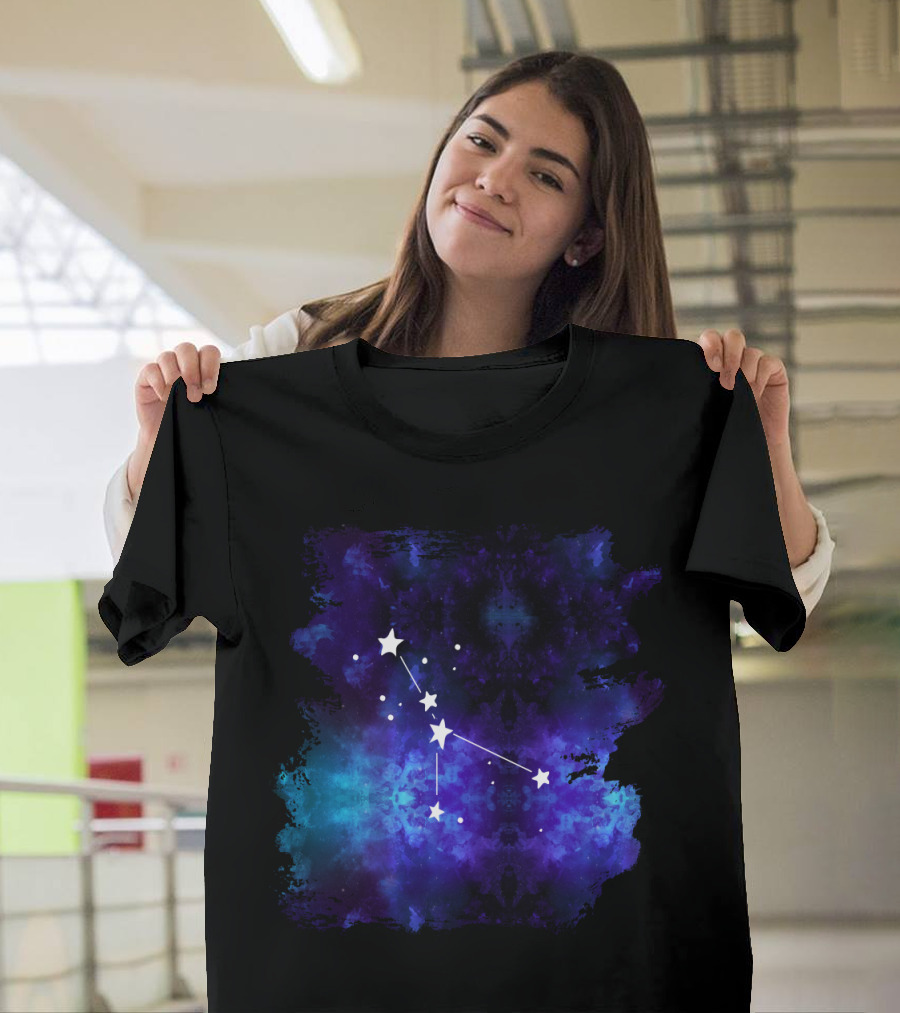 Cancer Constellation Cosmic Galaxy Background T-Shirt