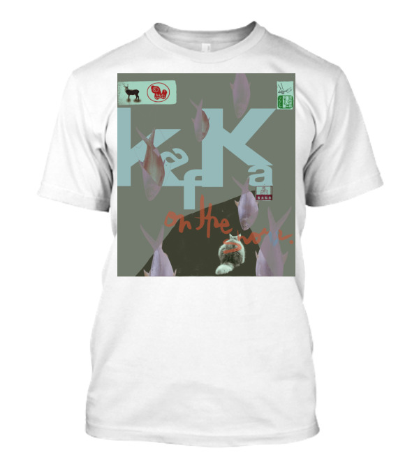 Kafka On The Shore Fish And Symbols Green Background T-Shirt