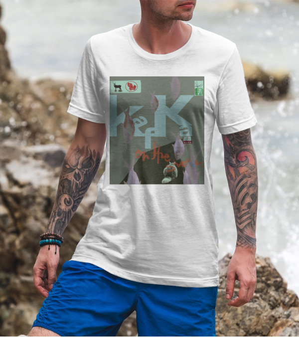 Kafka On The Shore Fish And Symbols Green Background T-Shirt