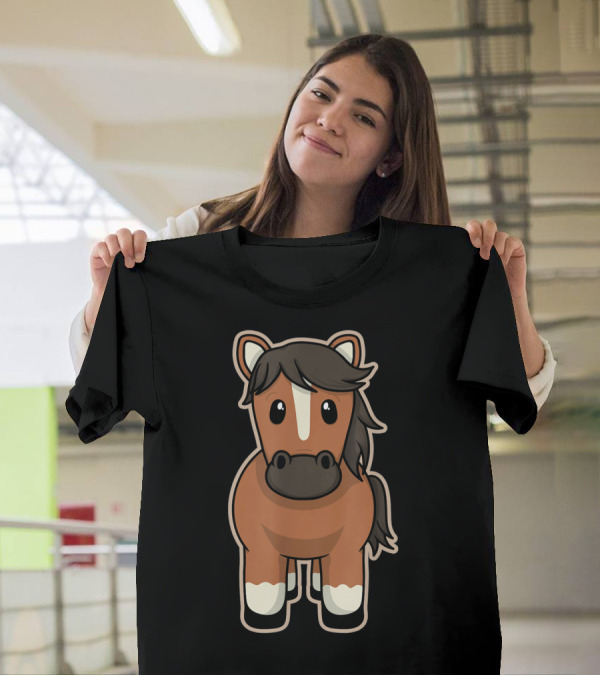 Baby Horse Cute And Cuddly Farm Animal Kawaii Pony T-Shirt