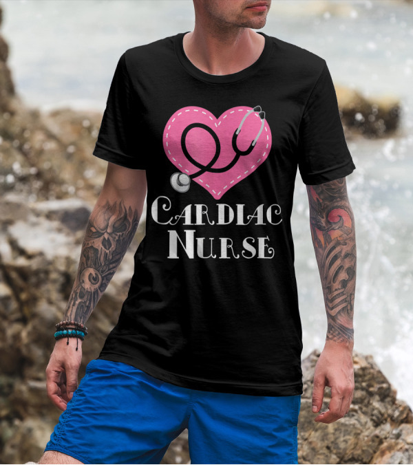 Cardiac Nurse Heart Stethoscope T-Shirt