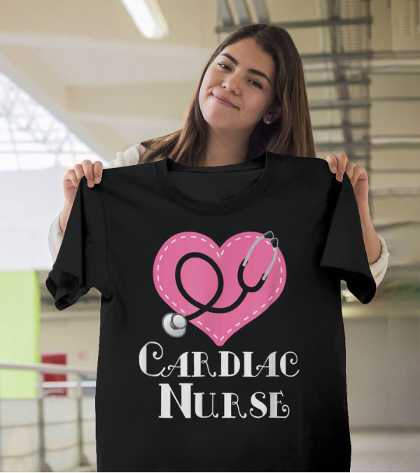 Cardiac Nurse Heart Stethoscope T-Shirt