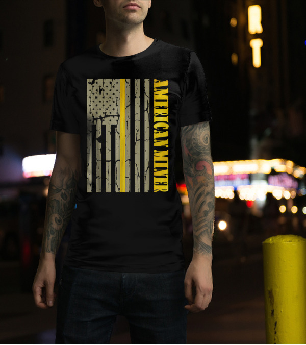 American Miner Gold Mining Flag T-Shirt