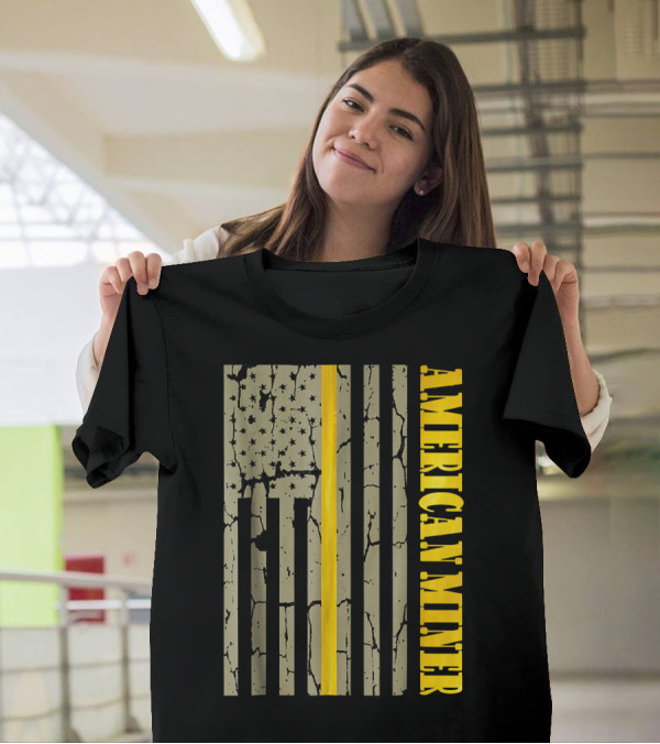 American Miner Gold Mining Flag T-Shirt
