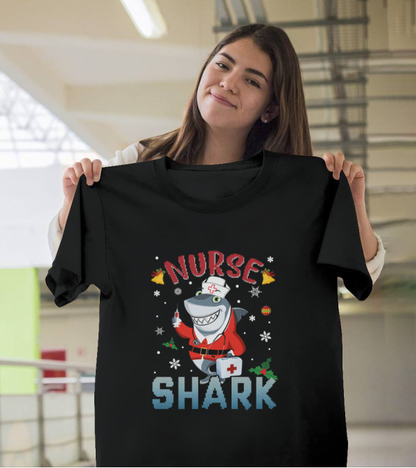 Nurse Shark Santa Claus Christmas Holiday Nurse Shark T-Shirt